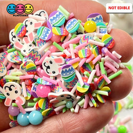 Easter Bunny Parade Mix Fimo Fake Sprinkles Colored Egg Pattern Beads Funfetti Sprinkle