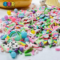 Easter Bunny Parade Mix Fimo Fake Sprinkles Colored Egg Pattern Beads Funfetti Sprinkle