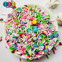 Easter Bunny Parade Mix Fimo Fake Sprinkles Colored Egg Pattern Beads Funfetti Sprinkle