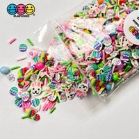Easter Bunny Parade Mix Fimo Fake Sprinkles Colored Egg Pattern Beads Funfetti Sprinkle
