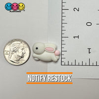 Easter Bunny White Rabbit Flatback Cabochons Decoden Charm 10 Pcs