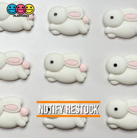 Easter Bunny White Rabbit Flatback Cabochons Decoden Charm 10 Pcs Playcode3 Llc