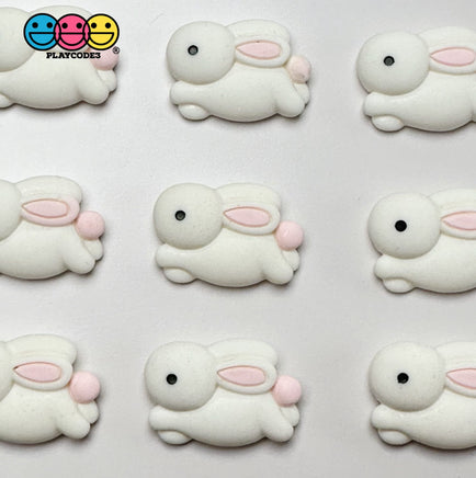 Easter Bunny White Rabbit Flatback Cabochons Decoden Charm 10 Pcs Playcode3 Llc