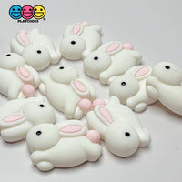 Easter Bunny White Rabbit Flatback Cabochons Decoden Charm 10 Pcs Playcode3 Llc