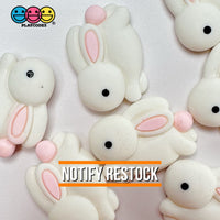 Easter Bunny White Rabbit Flatback Cabochons Decoden Charm 10 Pcs Playcode3 Llc