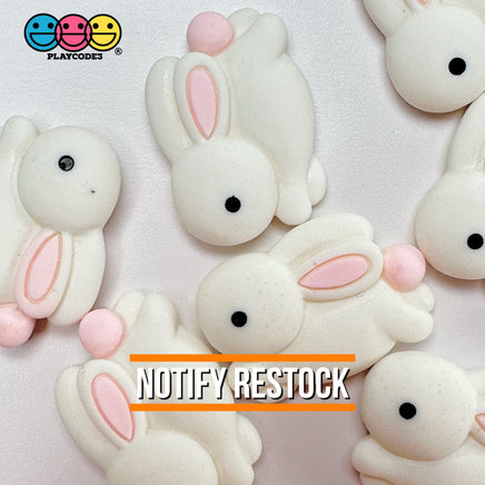 Easter Bunny White Rabbit Flatback Cabochons Decoden Charm 10 Pcs Playcode3 Llc