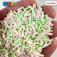 Easter Celebration Pastel Fake Clay Sprinkle Mix Pink Green Jimmies 5Mm