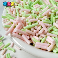Easter Celebration Pastel Fake Clay Sprinkle Mix Pink Green Jimmies 5Mm