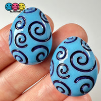 Easter Egg Multi Color 6 Variant Flatback Charms Cabochons Decoden Playcode3 Llc Blue Charm