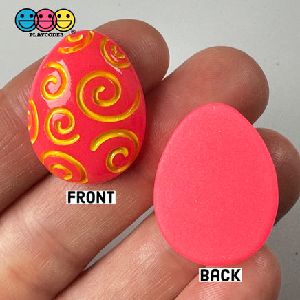 Easter Egg Multi Color 6 Variant Flatback Charms Cabochons Decoden Playcode3 Llc Charm
