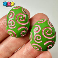 Easter Egg Multi Color 6 Variant Flatback Charms Cabochons Decoden Playcode3 Llc Green Charm