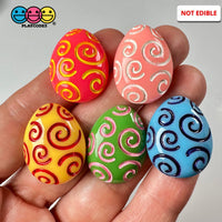 Easter Egg Multi Color 6 Variant Flatback Charms Cabochons Decoden Playcode3 Llc Mixed Charm