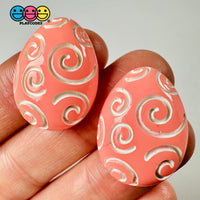 Easter Egg Multi Color 6 Variant Flatback Charms Cabochons Decoden Playcode3 Llc Pink Charm