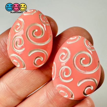 Easter Egg Multi Color 6 Variant Flatback Charms Cabochons Decoden Playcode3 Llc Pink Charm