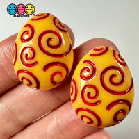 Easter Egg Multi Color 6 Variant Flatback Charms Cabochons Decoden Playcode3 Llc Yellow Charm
