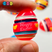Easter Egg Multi Color Flatback Charms Cabochons Chick Eggs Decoden 12 Pcs Charm