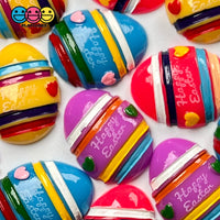 Easter Egg Multi Color Flatback Charms Cabochons Chick Eggs Decoden 12 Pcs Charm