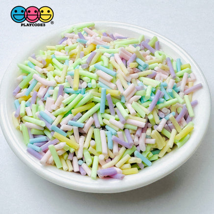 Easter Pastel Mix Fake Polymer Clay Sprinkles Decoden Jimmies Sprinkle