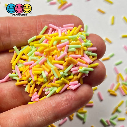 Easter Pastel Mix Yellow Pink Green Designs Polymer Clay Sprinkle Decoden