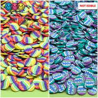 Easter Pastel Pattern Egg Fimo Slices Polymer Clay Fake Sprinkles Sprinkle