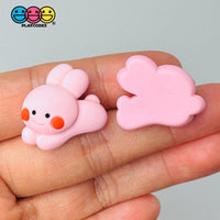 Easter Pink Rabbit Bunny Holiday Flatback Cabochons Decoden Charm 10 Pcs