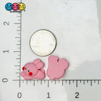 Easter Pink Rabbit Bunny Holiday Flatback Cabochons Decoden Charm 10 Pcs