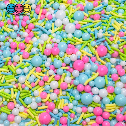 Easter Spring Pastel Color Acrylic Beads 5Mm Fake Clay Sprinkles Decoden Fimo Jimmies Playcode3 10