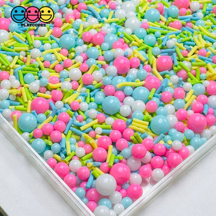 Easter Spring Pastel Color Acrylic Beads 5Mm Fake Clay Sprinkles Decoden Fimo Jimmies Playcode3