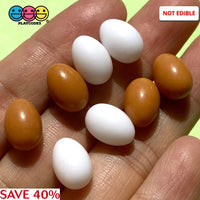 Egg Charms Miniature Realistic 2 Colors 20Pcs Charm