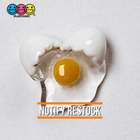 Egg Yolk Cracked Eggshells Mini Fake Food Flatback Charms Eggs Cabochons 10 Pcs Charm