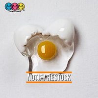 Egg Yolk Cracked Eggshells Mini Fake Food Flatback Charms Eggs Cabochons 10 Pcs Charm