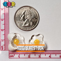 Egg Yolk Cracked Eggshells Mini Fake Food Flatback Charms Eggs Cabochons 10 Pcs Charm