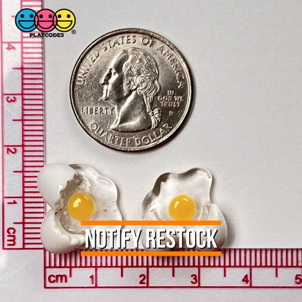 Egg Yolk Cracked Eggshells Mini Fake Food Flatback Charms Eggs Cabochons 10 Pcs Charm