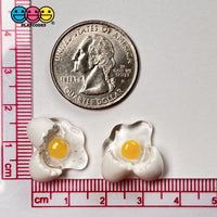 Egg Yolk Cracked Eggshells Mini Fake Food Flatback Charms Eggs Cabochons 10 Pcs Charm
