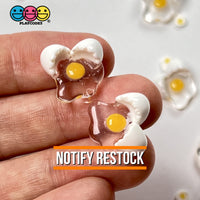 Egg Yolk Cracked Eggshells Mini Fake Food Flatback Charms Eggs Cabochons 10 Pcs Charm