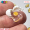 Egg Yolk Cracked Eggshells Mini Fake Food Flatback Charms Eggs Cabochons 10 Pcs Charm