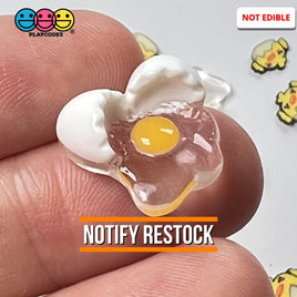 Egg Yolk Cracked Eggshells Mini Fake Food Flatback Charms Eggs Cabochons 10 Pcs Charm