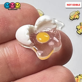 Egg Yolk Cracked Eggshells Mini Fake Food Flatback Charms Eggs Cabochons 10 Pcs Charm