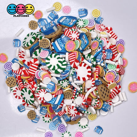 Elves Breakfast Fimo Christmas Elf Mix Candy Cane Cookies Milk Fake Sprinkles Funfetti Sprinkle