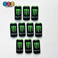Energy Drink Fake Food Shoe Charms WITHOUT Buckle Botton Bendable Flatback Cabochons Slime Supply Fake Decoden 10 pcs