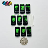 Energy Drink Fake Food Shoe Charms WITHOUT Buckle Botton Bendable Flatback Cabochons Slime Supply Fake Decoden 10 pcs