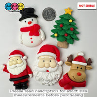 Extra Large Christmas Holiday Santa Clause Snowman Reindeer Tree Winter Flatback Cabochons Decoden