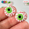 Eyeballs Green Bloodshot Eyes Cabochon Charm Halloween Flat Back Decoden 10 Pcs