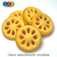 Fake Butter Sugar Cookie Biscuit Shortbread Chocolate Drizzle Jam Sandwich Waffle Food Plastic