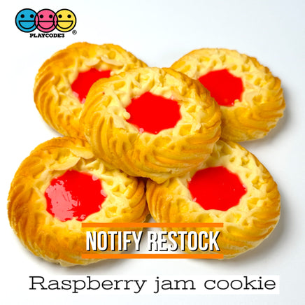 Fake Butter Sugar Cookie Biscuit Shortbread Chocolate Drizzle Jam Sandwich Waffle Food Plastic