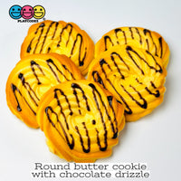 Fake Butter Sugar Cookie Biscuit Shortbread Chocolate Drizzle Jam Sandwich Waffle Food Plastic