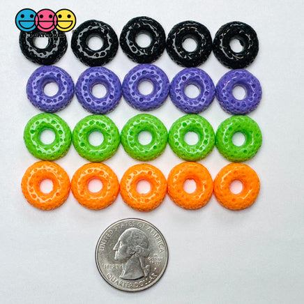 Halloween Holiday Fake Cereal Food Orange Green Black Purple Flatback Cabochons Decoden Charm 20 pcs PLAYCODE3 Charm