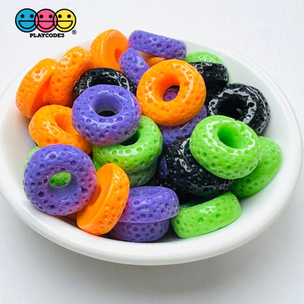 Halloween Holiday Fake Cereal Food Orange Green Black Purple Flatback Cabochons Decoden Charm 20 pcs PLAYCODE3 Charm