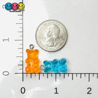 Fake Clear Gummy Bear With Hooks Flatback Cabochons Jewelry Decoden Charm 14 Pcs