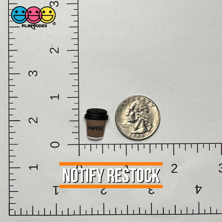 Fake Coffee Cup With Lid Miniature Flatback Cabochons Decoden Charm 10 Pcs Playcode3 Llc
